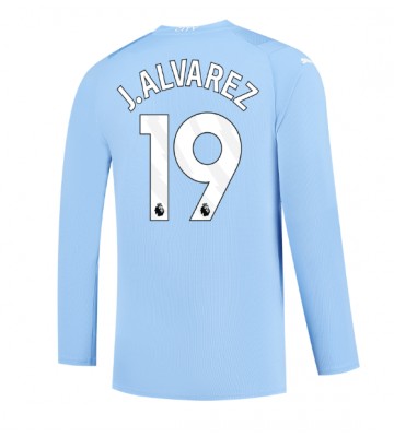 Manchester City Julian Alvarez #19 Koszulka Podstawowych 2023-24 Długi Rękaw